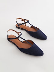 Denim Forever Comfort T Bar Slingback Shoes - Image 4 of 7