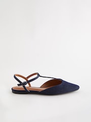 Denim Forever Comfort T Bar Slingback Shoes - Image 5 of 7