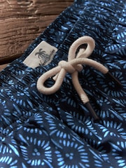 Navy Blue Boho Geo Printed Swim Shorts - Image 3 of 7