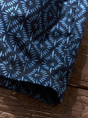 Navy Blue Boho Geo Printed Swim Shorts - Image 5 of 7