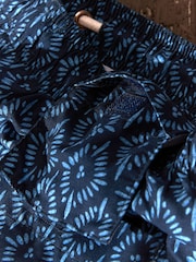 Navy Blue Boho Geo Printed Swim Shorts - Image 7 of 7