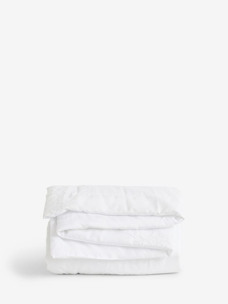 White Embossed Heart Bedspread - Image 2 of 3