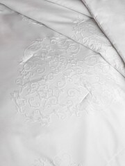 White Embossed Heart Bedspread - Image 3 of 3
