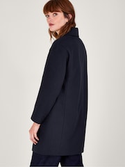 Monsoon Blue Madi Short Double Breasted Coat - Image 2 of 5