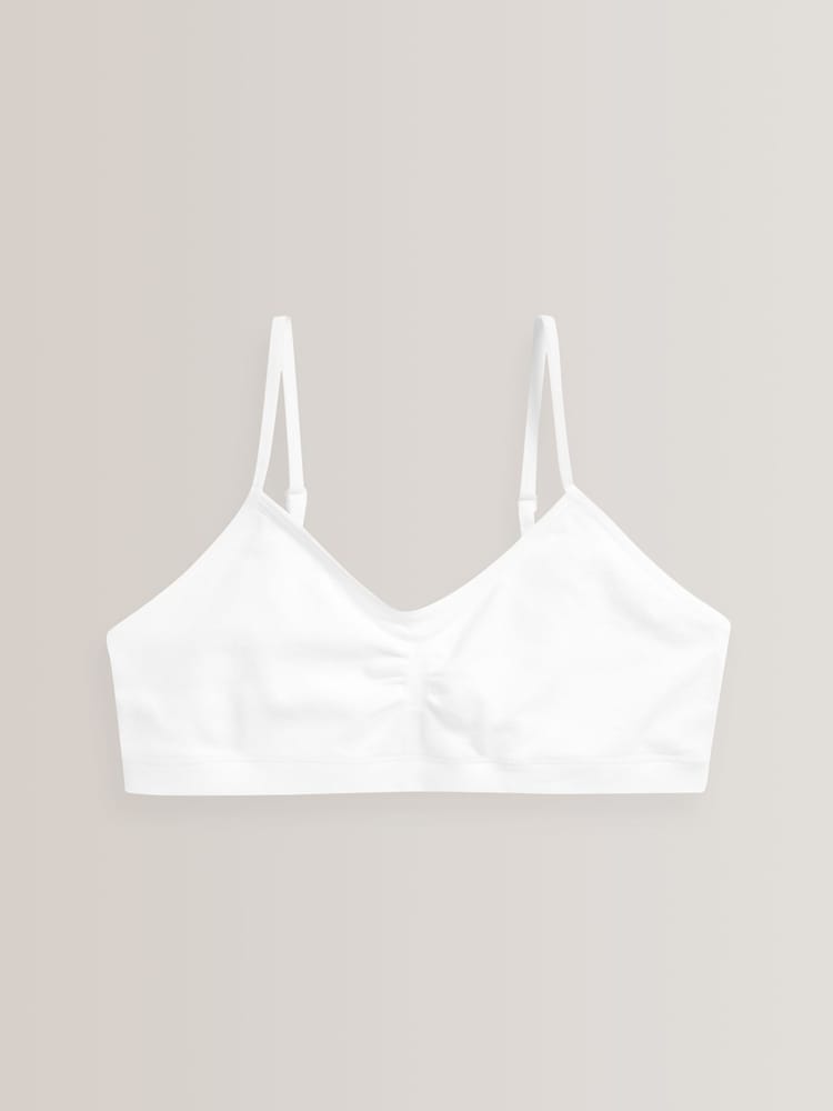 White 2 Pack Seam Free Crop Tops (7-16yrs) - Image 2 of 3