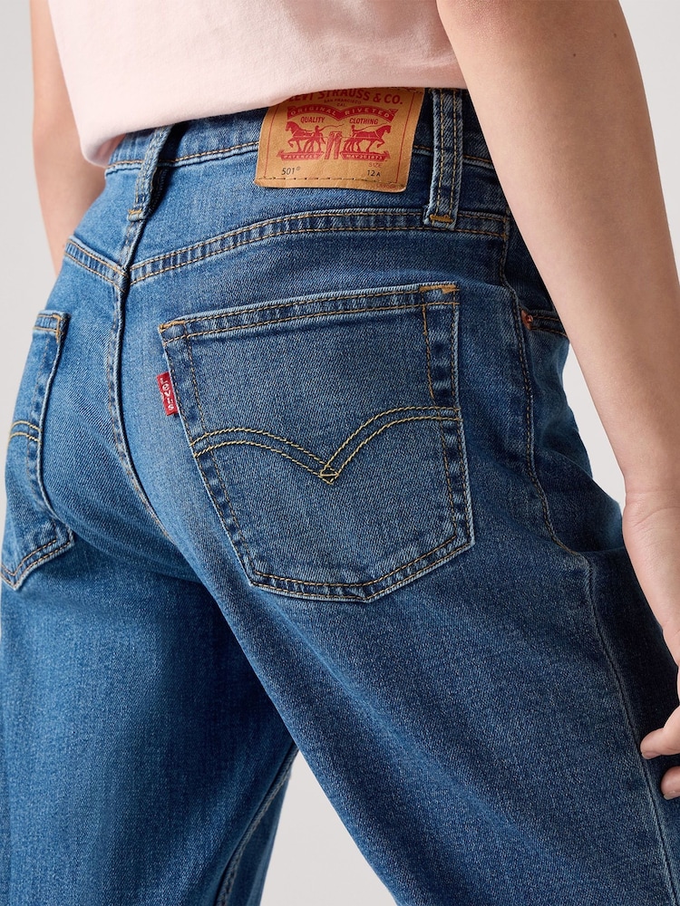 Levi's® Blue Original 501® Denim Jeans - Image 3 of 7