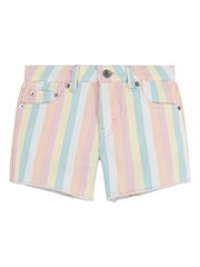 Levi's® Pink Rainbow Stripe Denim Shorts - Image 1 of 5
