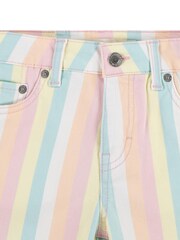 Levi's® Pink Rainbow Stripe Denim Shorts - Image 3 of 5