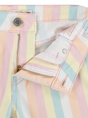 Levi's® Pink Rainbow Stripe Denim Shorts - Image 4 of 5