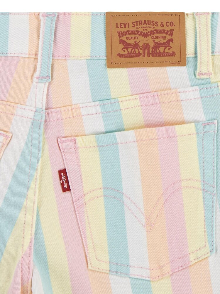Levi's® Pink Rainbow Stripe Denim Shorts - Image 5 of 5