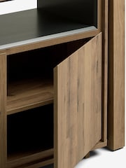 Dark Natural Bronx Oak Effect Swivel Desk - Image 3 of 11