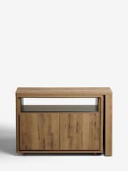 Dark Natural Bronx Oak Effect Swivel Desk - Image 4 of 11
