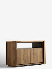 Dark Natural Bronx Oak Effect Swivel Desk - Image 6 of 11