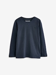 Navy Long Sleeve Plain T-Shirt (3mths-7yrs) - Image 1 of 3