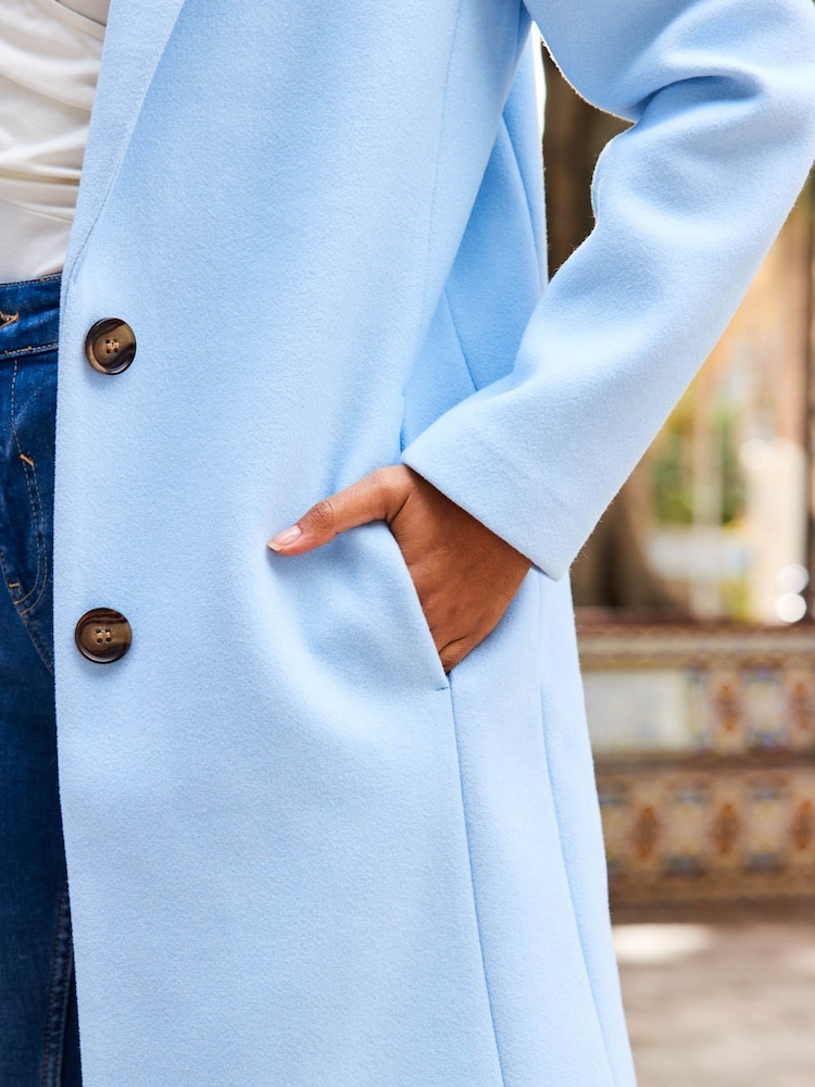 Sosandar Blue Powder Single Brested Coat - Image 5 of 5