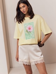 Geel bloemenprint - Lipsy - Oversized T-shirt - Afbeelding 2 van 5