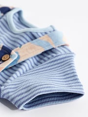Blue/Neutral Dino Baby Jersey Dungarees and Bodysuit Set (0mths-2yrs) - Image 6 of 8