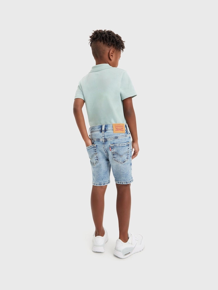 Levi's® Blue Skinny Fit Acid Wash 510 Denim Shorts - Image 2 of 8