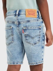 Levi's® Blue Skinny Fit Acid Wash 510 Denim Shorts - Image 3 of 8