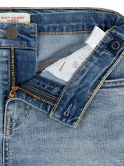 Levi's® Blue Skinny Fit Acid Wash 510 Denim Shorts - Image 6 of 8