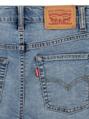 Levi's® Blue Skinny Fit Acid Wash 510 Denim Shorts - Image 7 of 8