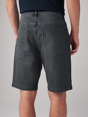 Rauchgrau - Stückgefärbte Denim-Shorts - Bild 2 von 9