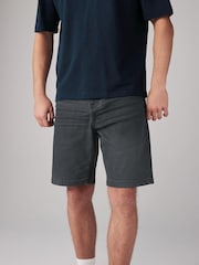Rauchgrau - Stückgefärbte Denim-Shorts - Bild 3 von 9
