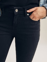 Washed Black Low Skinny Jeans - Image 4 of 7