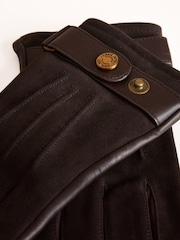 Lakeland Leather Brown Richard Suede and Leather Gloves - Image 3 of 3