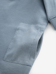 Navy Blue Baby Sweat Collar Romper - Image 8 of 8