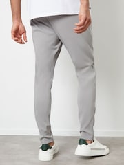 Threadbare Grey Luxe Pull-On Seam Detail Stretch Trousers - Image 2 of 4