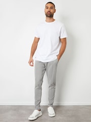 Threadbare Grey Luxe Pull-On Seam Detail Stretch Trousers - Image 3 of 4