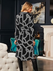 Sosandar Grey Midi Shirt Dress - Image 3 of 4