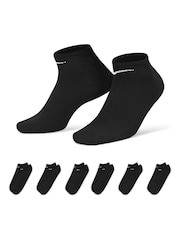 Nike Black Everyday Lightweight Training No Show Socks 6 Pack - Image 1 of 4