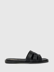 Schuh Tierney Leather Sliders - Image 1 of 4