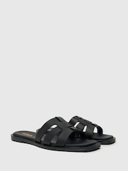 Schuh Tierney Leather Sliders - Image 2 of 4