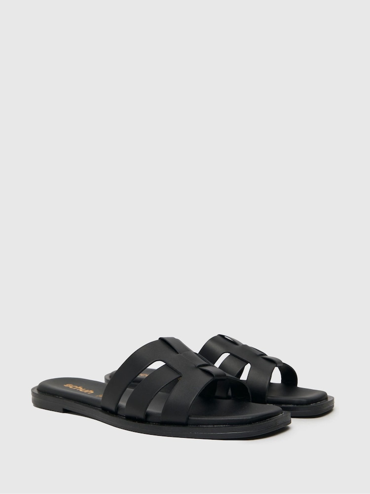 Schuh Tierney Leather Sliders - Image 2 of 4