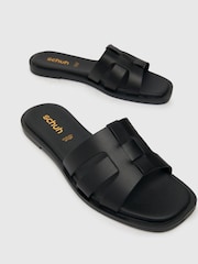 Schuh Tierney Leather Sliders - Image 3 of 4