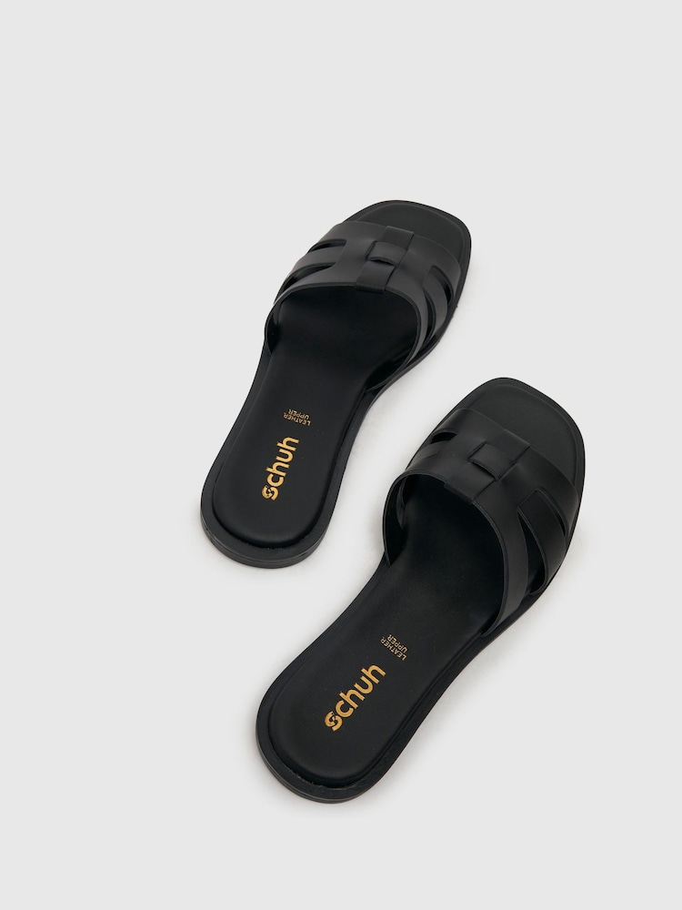 Schuh Tierney Leather Sliders - Image 4 of 4