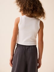 White Boxy Rib Vest (3-16yrs) - Image 3 of 7