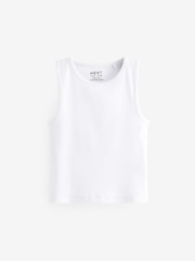 White Boxy Rib Vest (3-16yrs) - Image 5 of 7