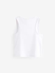 White Boxy Rib Vest (3-16yrs) - Image 6 of 7