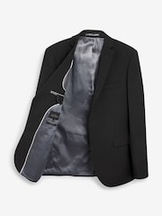 Black Slim Signature Tollegno Italian Wool Suit Jacket - Image 8 of 9