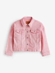 Levi's® Pink Cropped Denim Trucker Jacket - Image 1 of 4