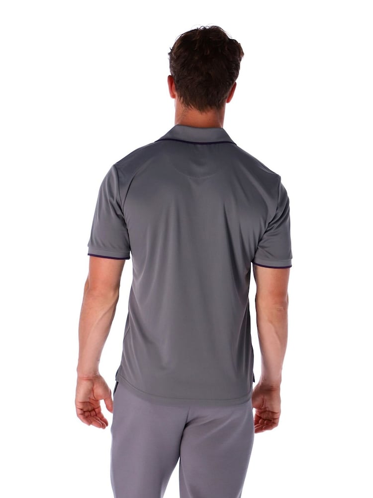 Ted Baker Sport Grey Essential Polo Shirt - Image 2 of 4 Ted Baker Sport Grey Essential Polo Shirt - Image 2 of 4