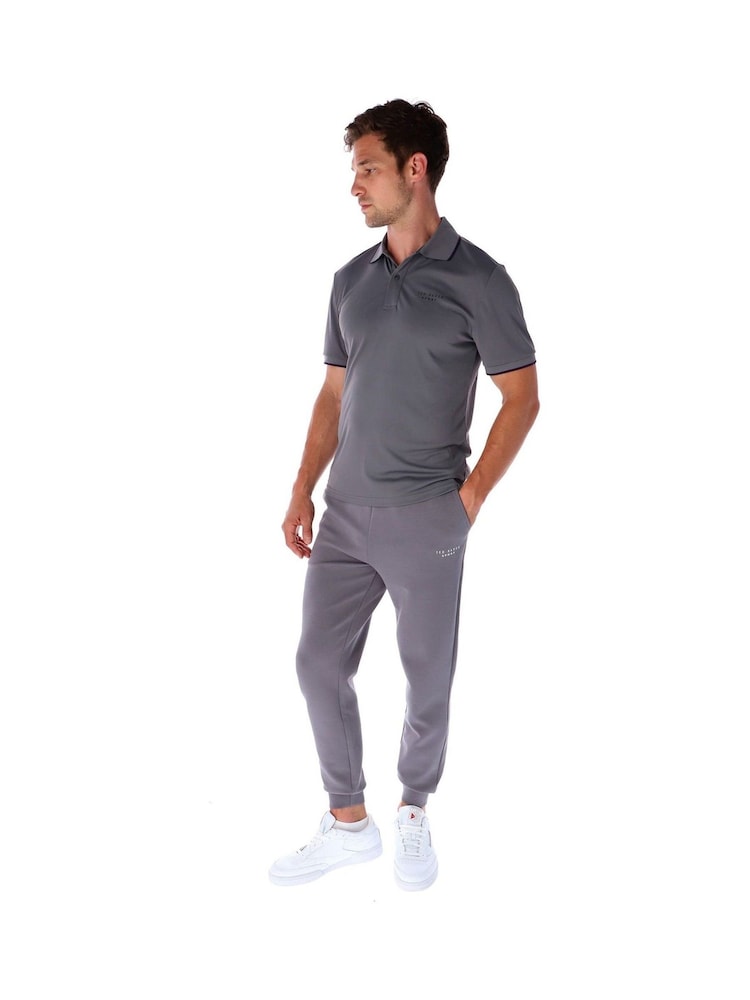 Ted Baker Sport Grey Essential Polo Shirt - Image 4 of 4 Ted Baker Sport Grey Essential Polo Shirt - Image 4 of 4