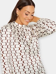 M&Co Cream High Neck Tie Tunic - Image 3 of 5