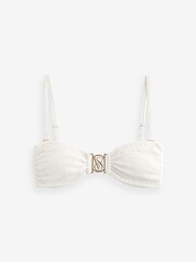 Victoria's Secret White Crochet Hardware Bandeau Bikini Top - Image 5 of 6