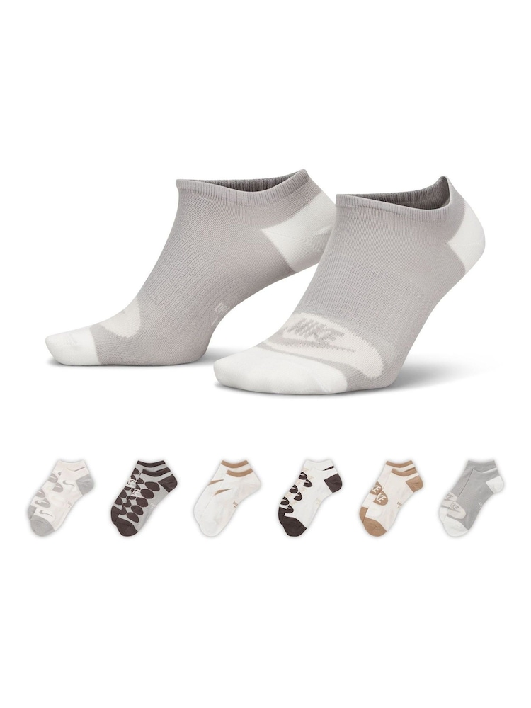 Natural - Pack de 6 calcetines invisibles ligeros para uso diario de Nike - Imagen 1 de 4