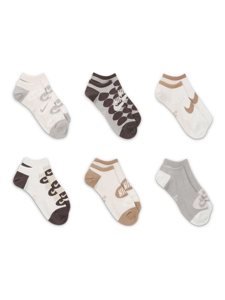 Nike Natural Everyday Lightweight Training No Show Socks 6 Pack - Image 3 of 4
